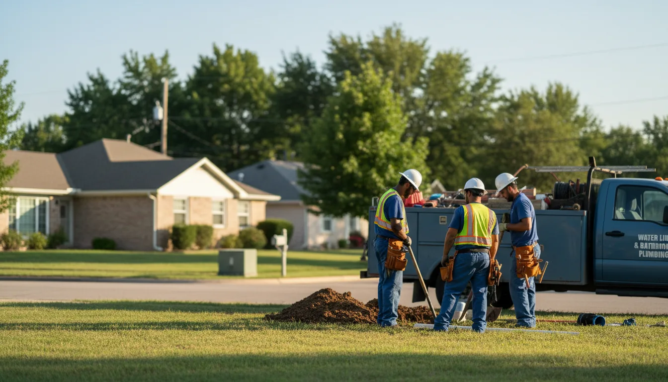 Residential water line and bathroom plumbing service in Wesco, MO